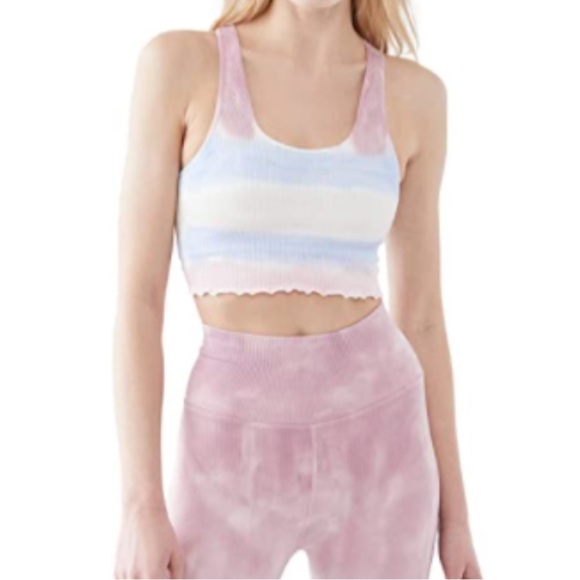 Spiritual Gangster Other - SPIRITUAL GANGSTER tie dye ribbed cropped tank sports bra